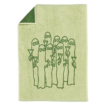 Moomin Towel 50x70 cm - The Hattifatteners Green