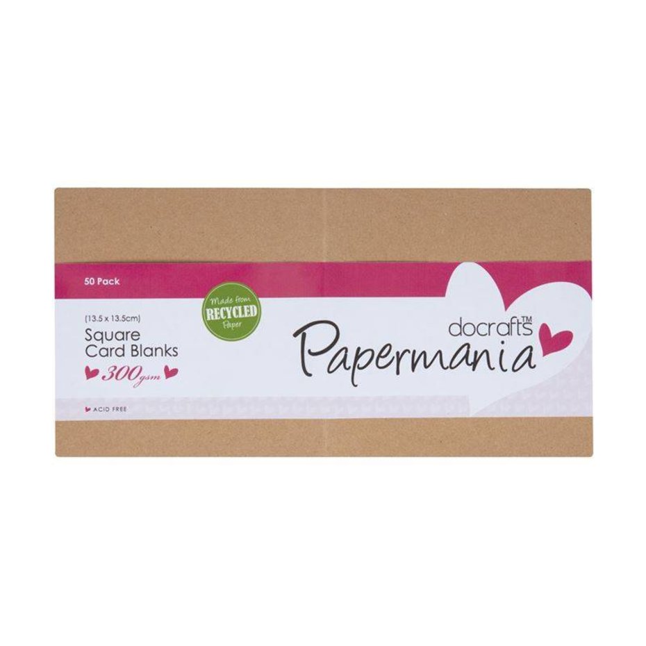 Papermania Cards & Envelopes 13,5x13,5 Kraft (50 pk)