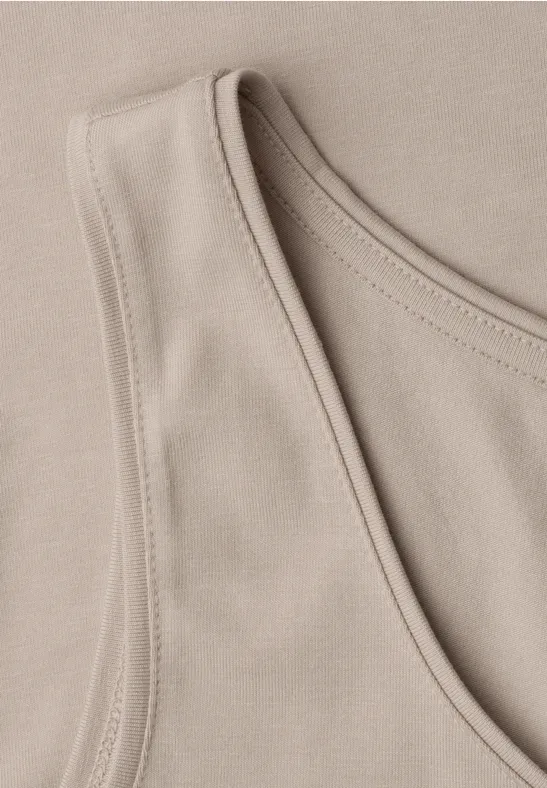 Anni basic top Clay Sand  Sandfärgat linne