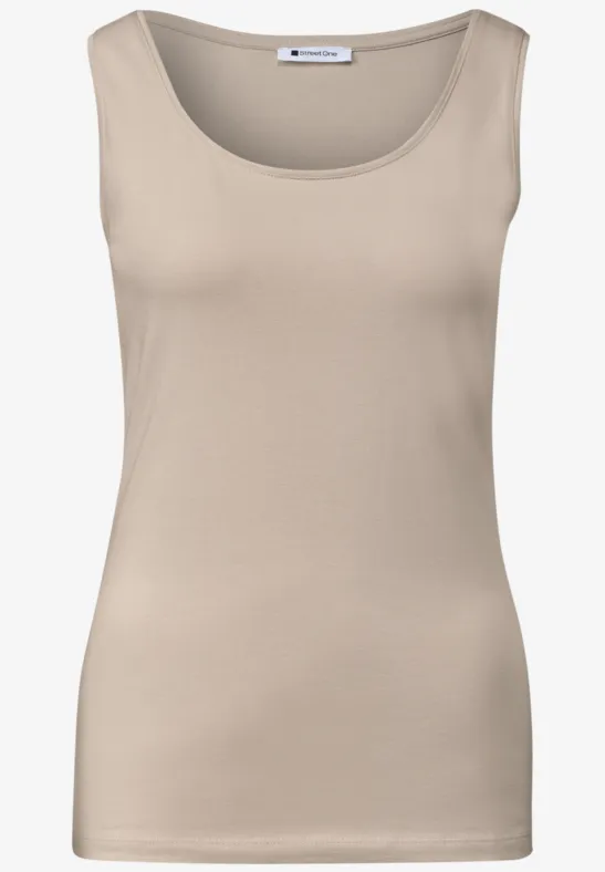 Anni basic top Clay Sand  Sandfärgat linne