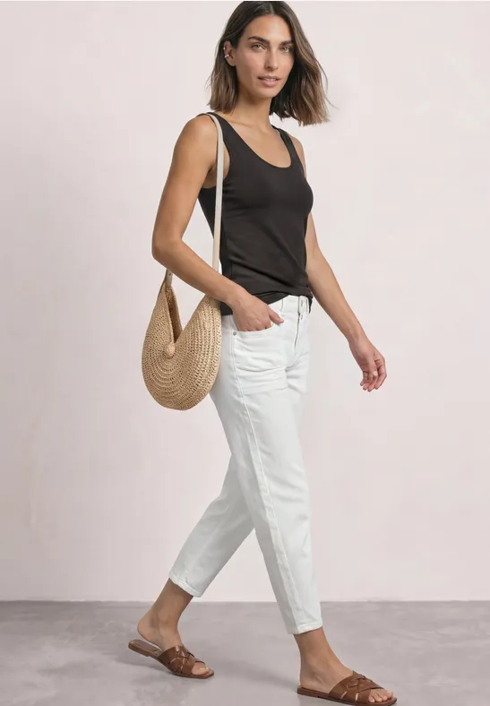 Anni basic top Black Coffee Brunt  linne - 5