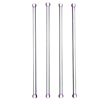 Cocktail Drinkpinnar, 4-pack rosa/klar