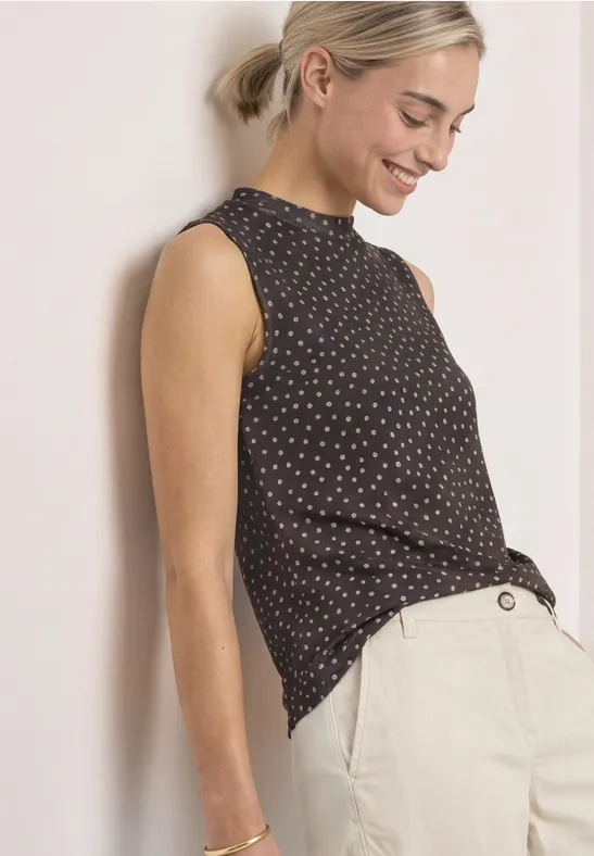 Mesh Top Black Coffee  Prickig top - 5