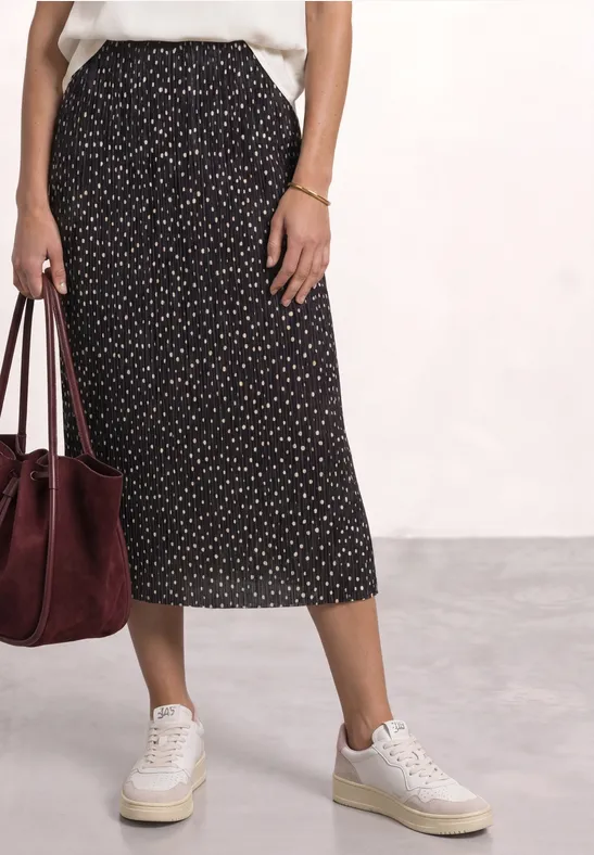 Mesh Plisse Skirt Black Coffee  Prickig kjol - 5