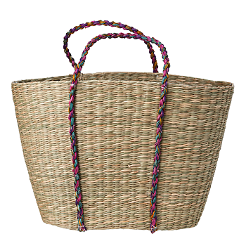 Väska COLLECT Jute Natur & Flerfärgad, Handvävd