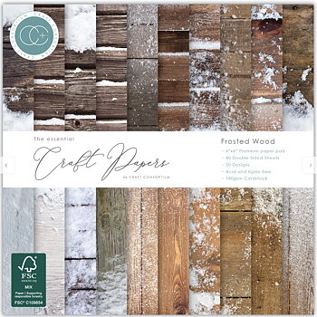 Craft Consortium Essential Craft Papers - 6x6 inch Paper pad Frosted Wood