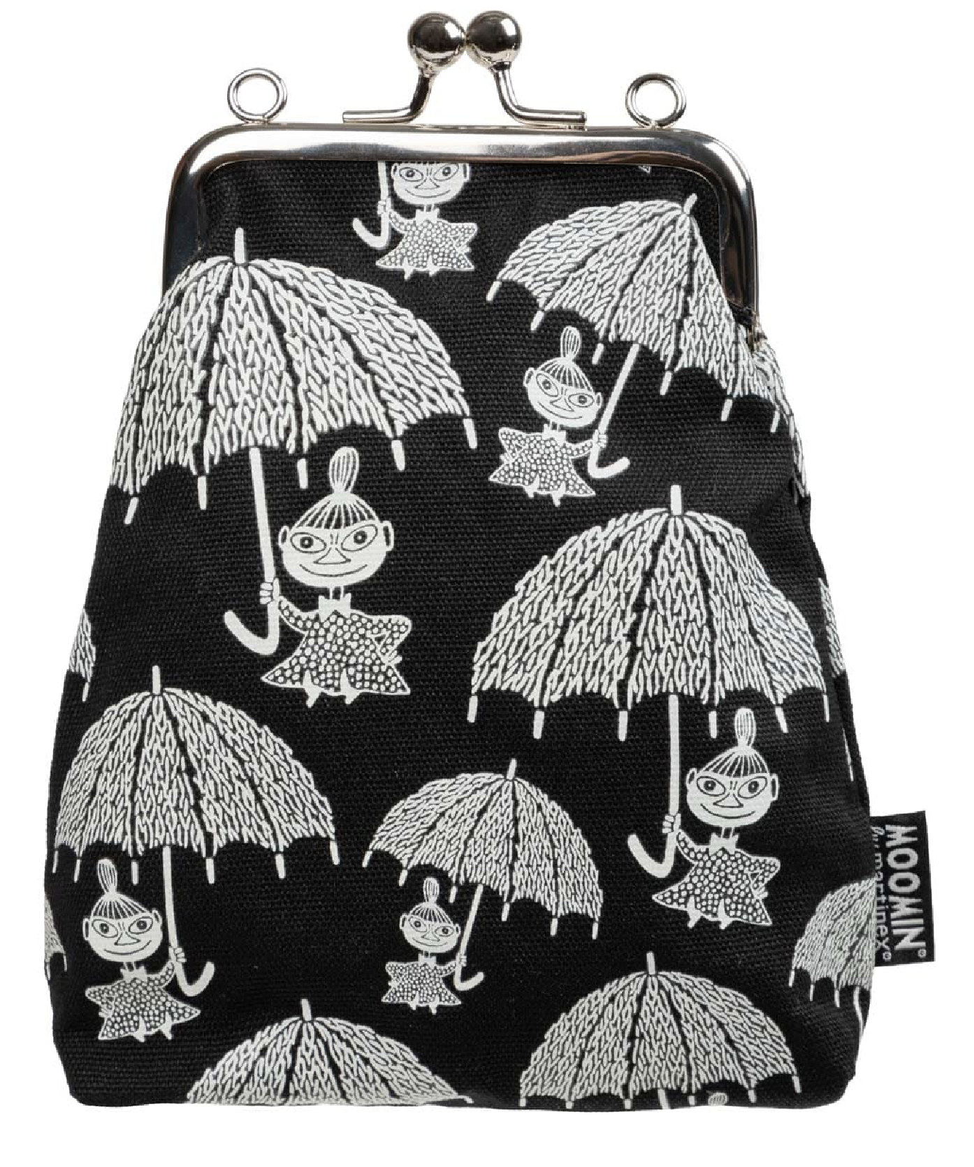 Moomin Shoulder Bag 14x19 cm - Rain Black/White - 2