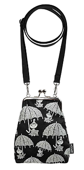 Moomin Shoulder Bag 14x19 cm - Rain Black/White