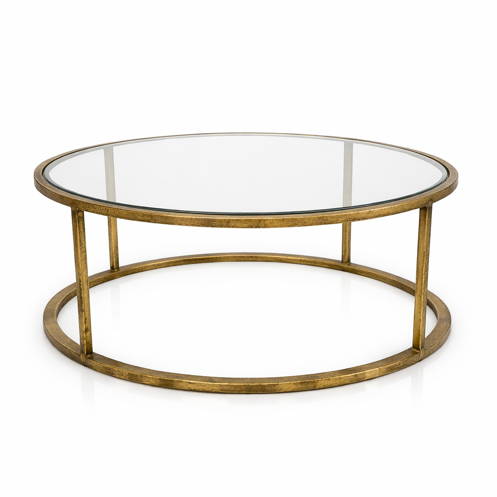 THG Round Coffee Table Antique Gold
