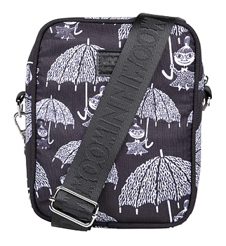 Moomin Shoulder Bag 15.5x20 cm - Rain Black/White