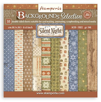 Stamperia Paper Pad 8X8 - Silent Night Backgrounds