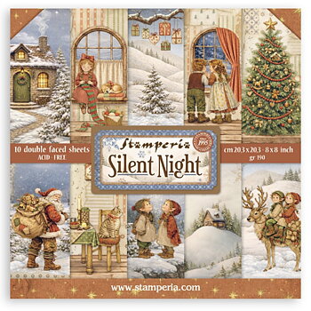 Stamperia Paper Pad 8X8 - Silent Night 