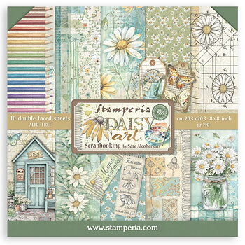 Stamperia Paper Pad 8X8 - Daisy Art  
