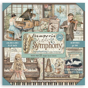 Stamperia Paper Pad 8X8 Maxi (Single face) - Symphony