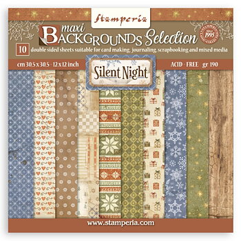 Stamperia Paper Pad 12X12 - Silent Night Maxi Backgrounds