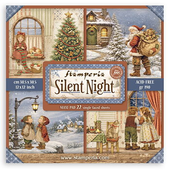 Stamperia Paper Pad 12X12 - Silent Night (Single Face)