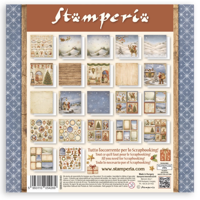 Stamperia Paper Pad 12X12 - Silent Night (Single Face) - 2