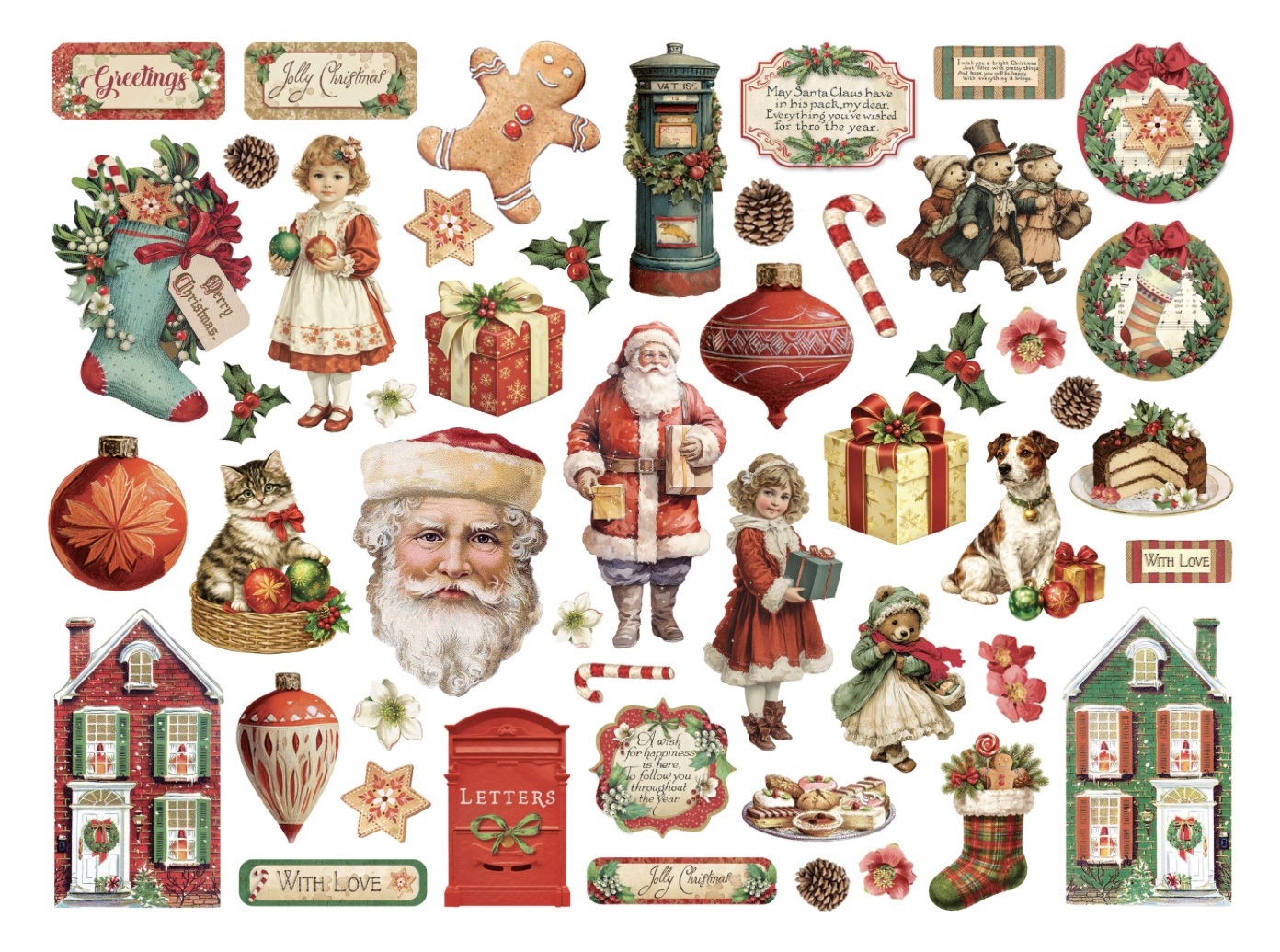 Stamperia Classic Christmas die-cuts - 2