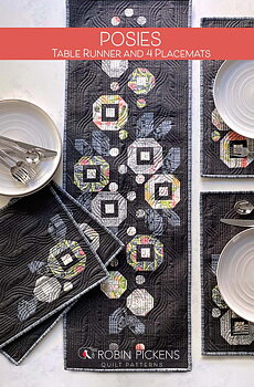 Mönster: "Posies" Table Runner and 4 Placemats - Löpare/Bordstabletter