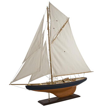 Modell segelfartyg , Blå, (90x91x14)