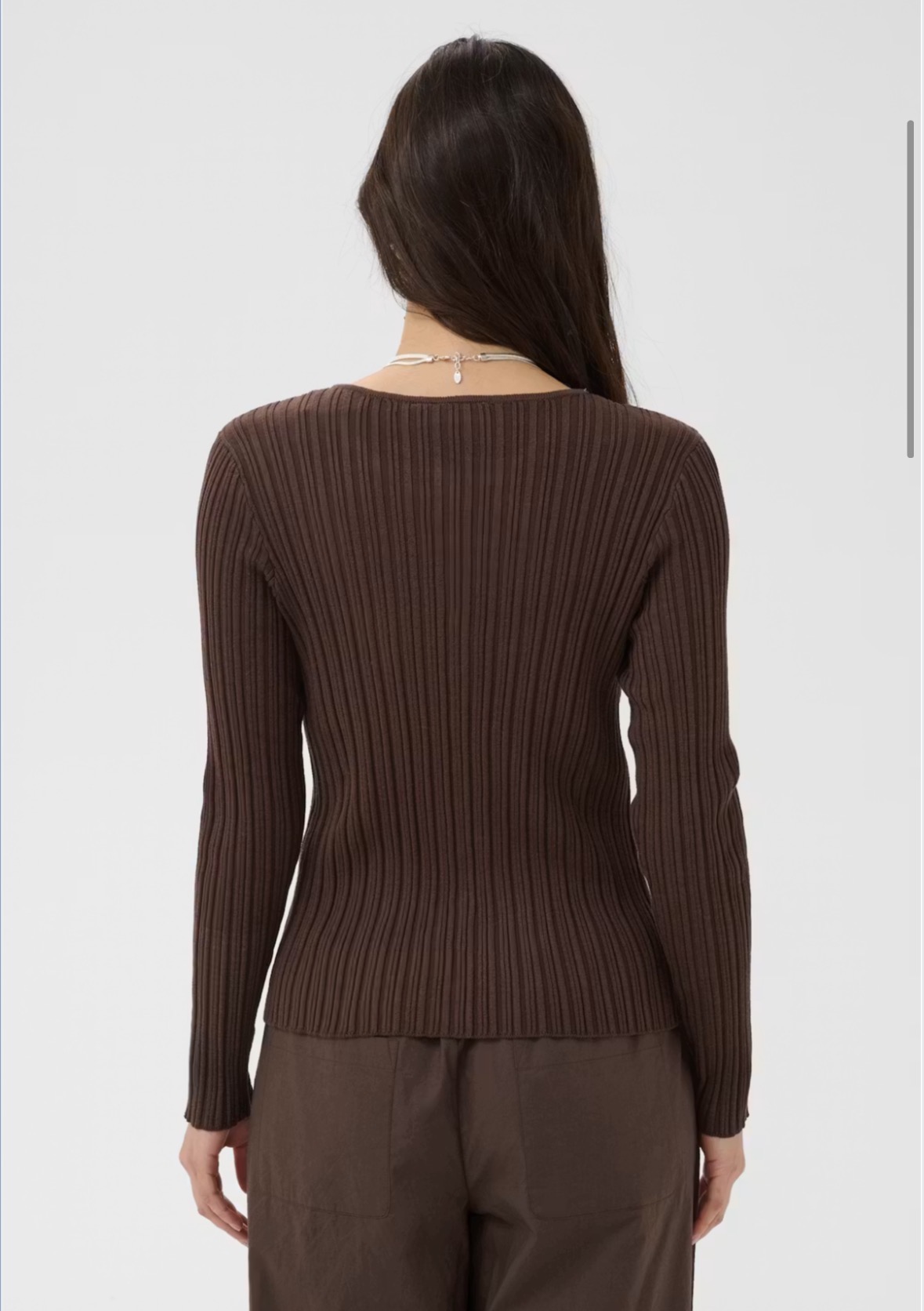 Saint Tropez Sigrida Cardigan Chocolate Brown - 2