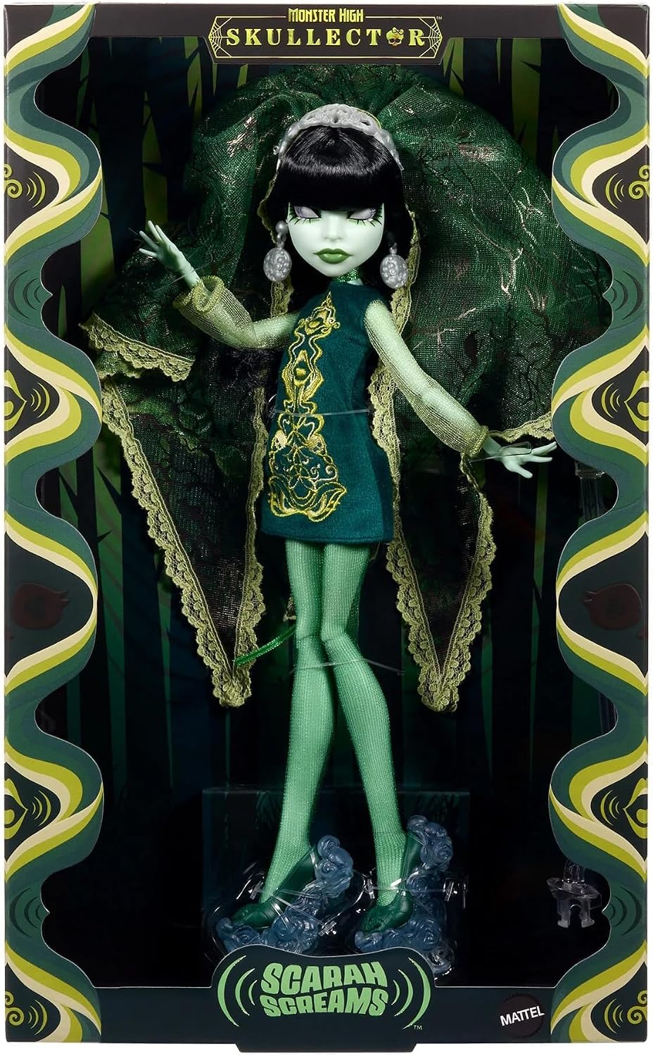Monster High Skullector Scarah Screams Fang Club Doll 60s Style Collectible  - 9