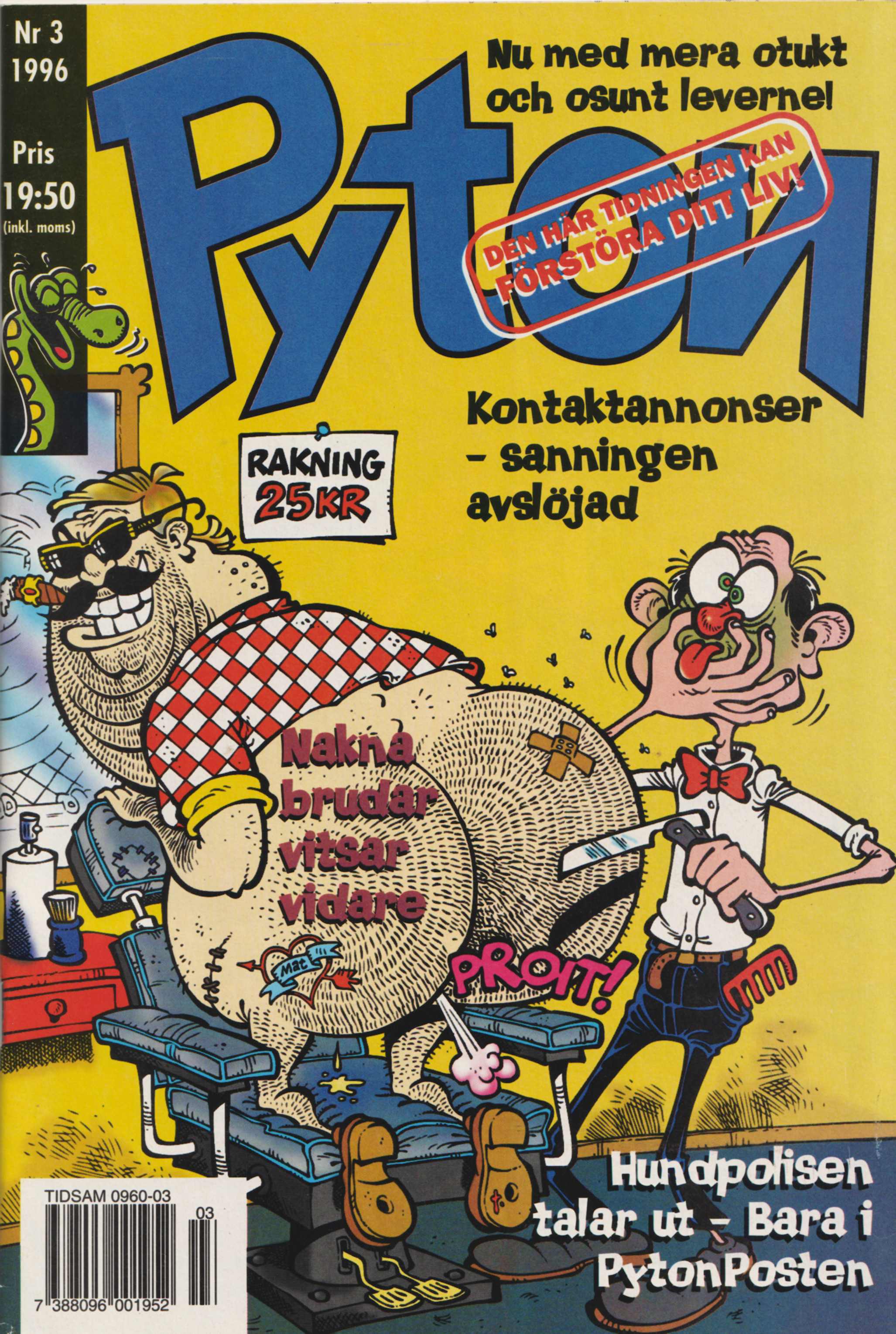 Pyton nr 3 1996, Nu med mera otukt och osunt leverne!