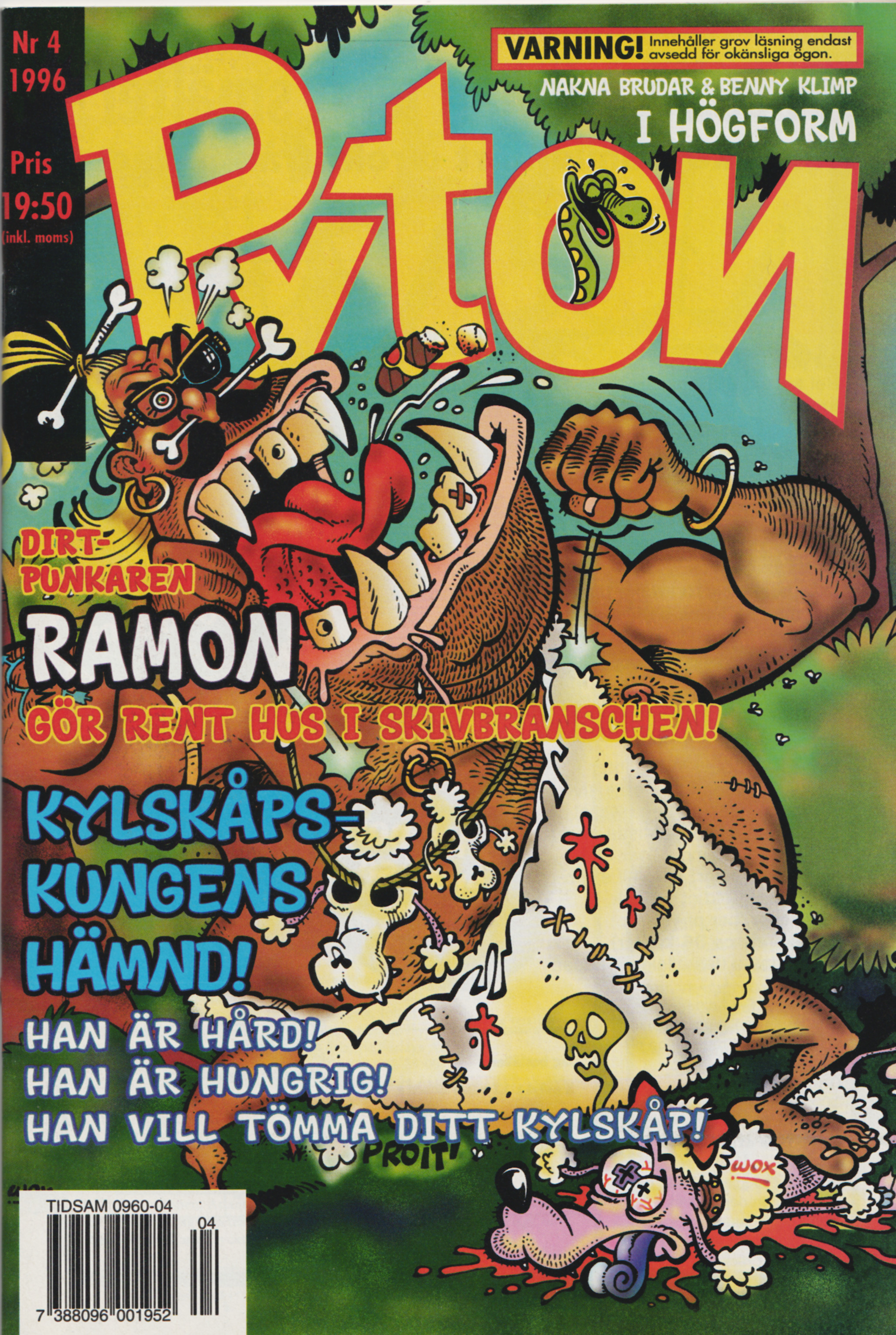 Pyton nr 4 1996, Nakna brudar och Benny Klimp i högform