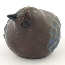 Bengt Wall (1960s) Brown Swelling  Bird  with Relief Decor 6 cm