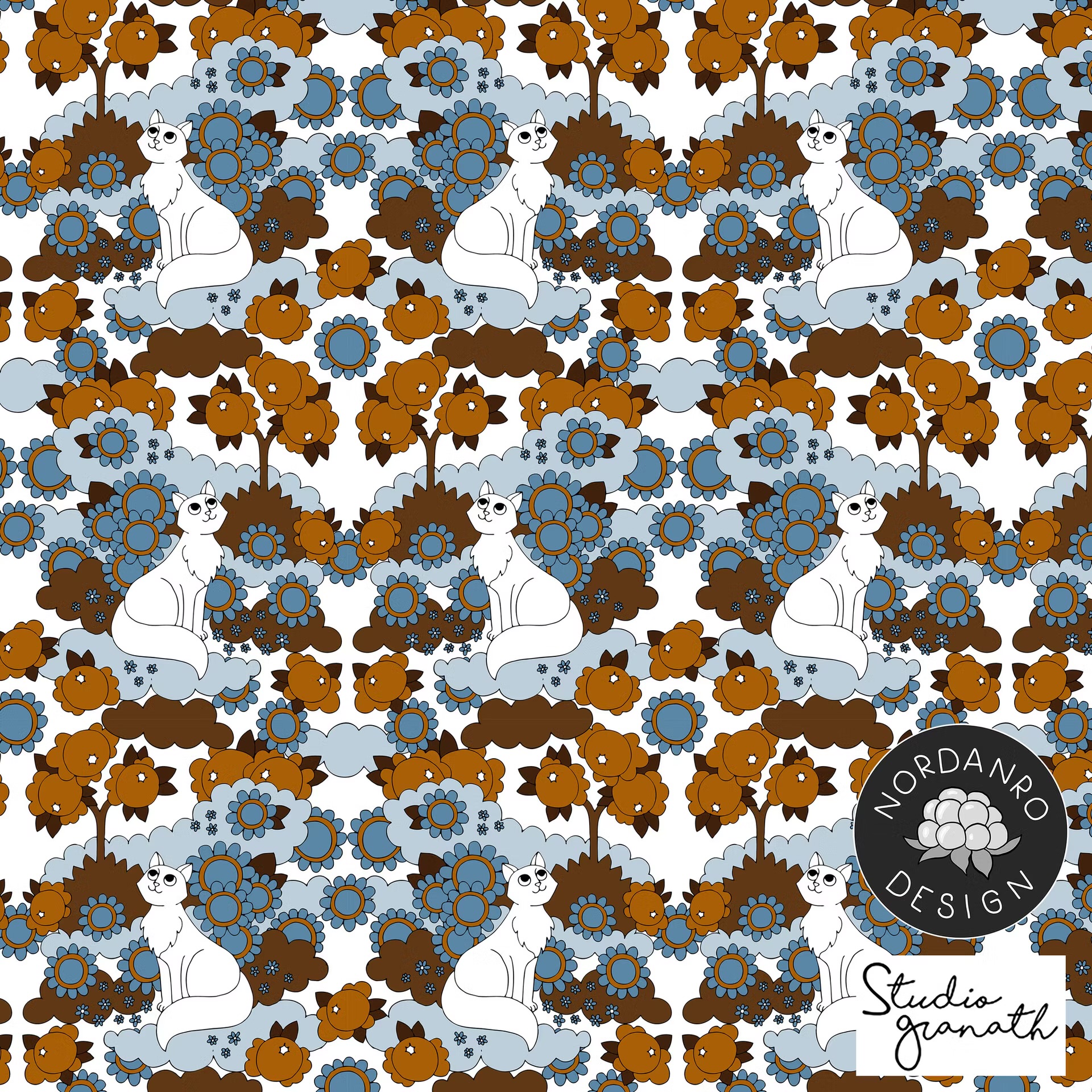Linne Retro cats stl. S och L - 4
