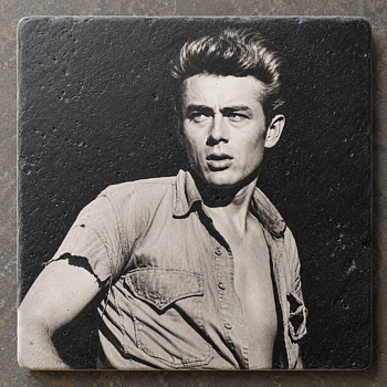 Glasunderlägg – James Dean som Jett Rink i Jätten (Giant)
