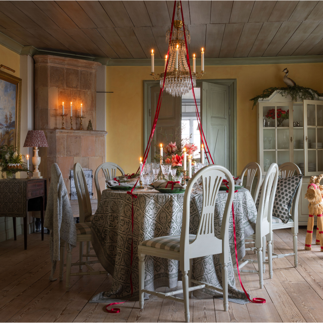 Chamois Linne Bordsduk Jaipur Moss Green - 2
