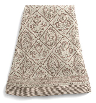 Chamois Rund Linneduk Jaipur Old Rose - 220cm