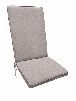Boxsydd brun positionstolsdyna med hög rygg, 50 × 118 cm