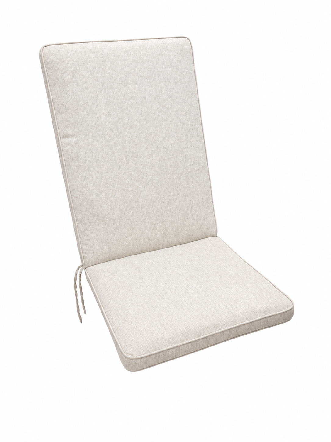 Boxsydd positionstolsdyna i greige med hög rygg, 50 × 118 cm