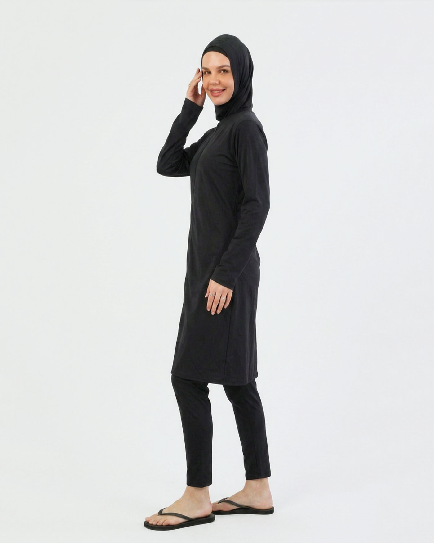 Muslim Swimsuit with hijab - Black - 2