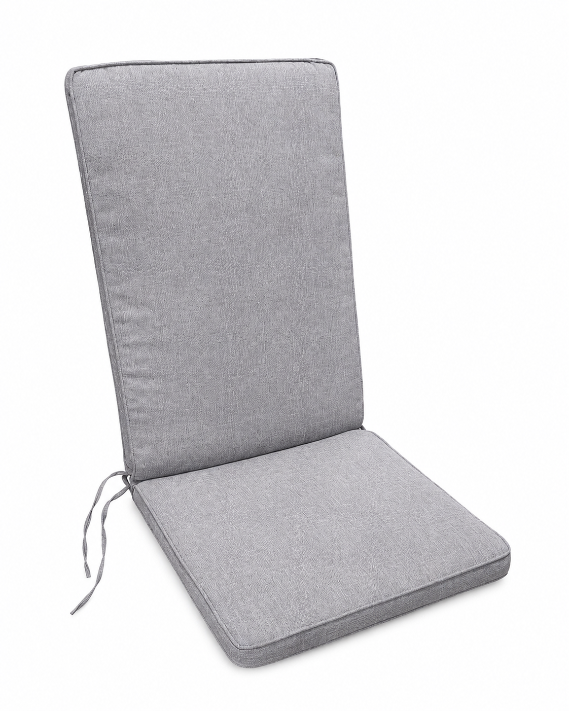 Boxsydd ljusgrå positionstolsdyna med hög rygg, 50 × 118 cm