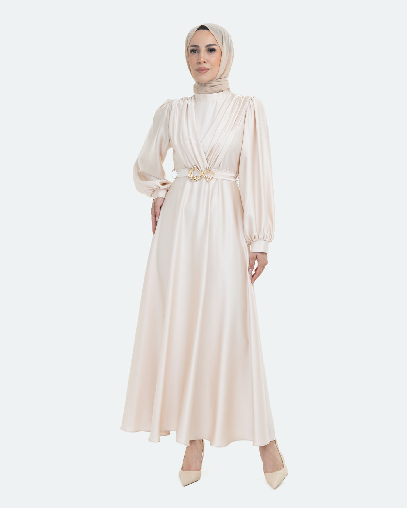 Party Dress - Light Beige
