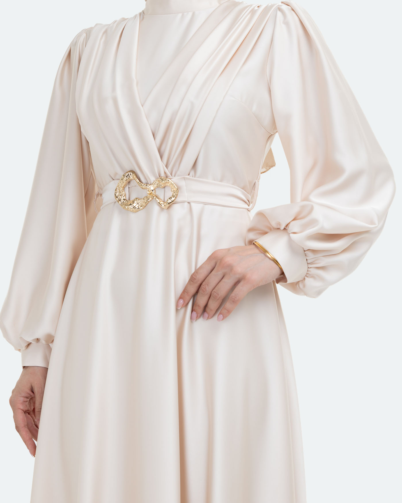 Party Dress - Light Beige - 7