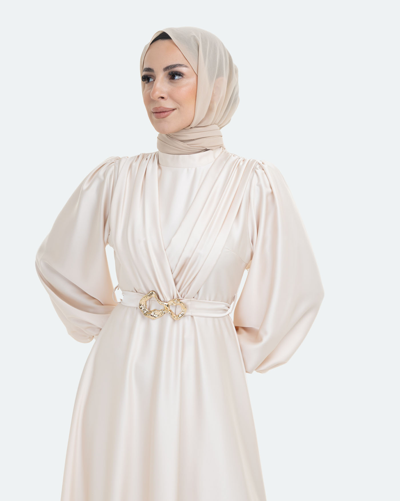 Party Dress - Light Beige - 6