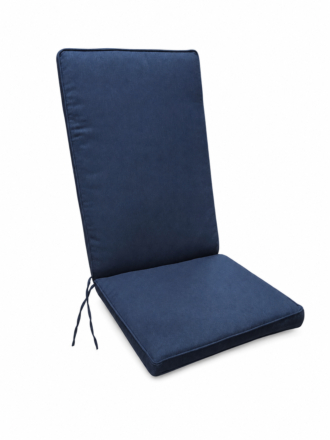 Boxsydd marinblå positionstolsdyna med hög rygg, 50 × 118 cm
