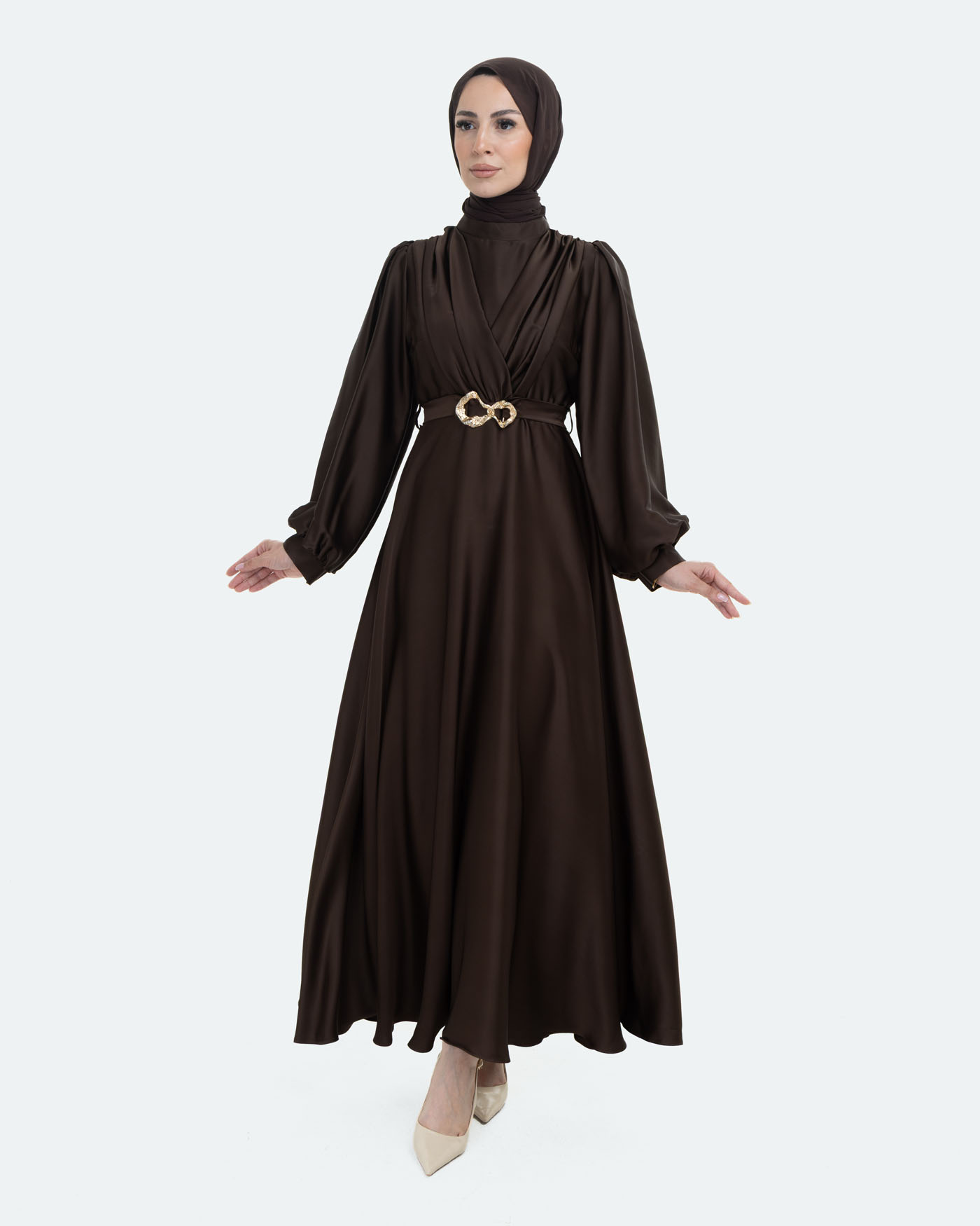 Party Dress - Brown - 3