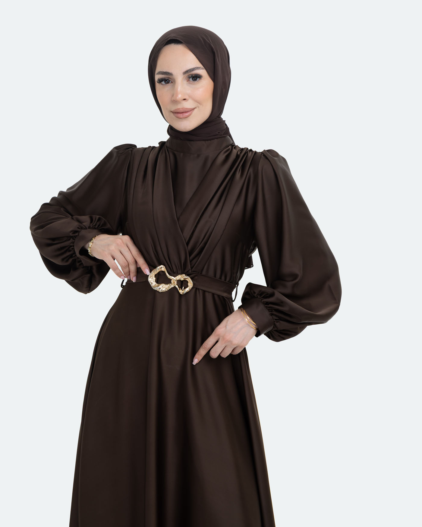 Party Dress - Brown - 5