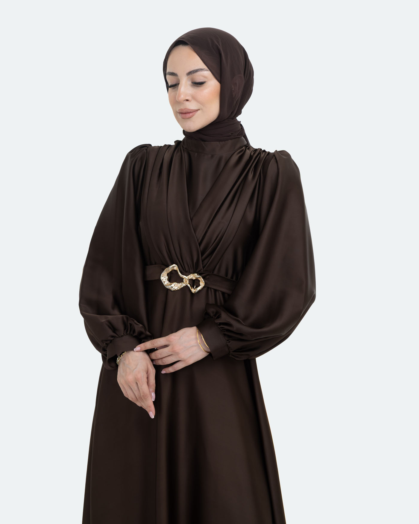 Party Dress - Brown - 4