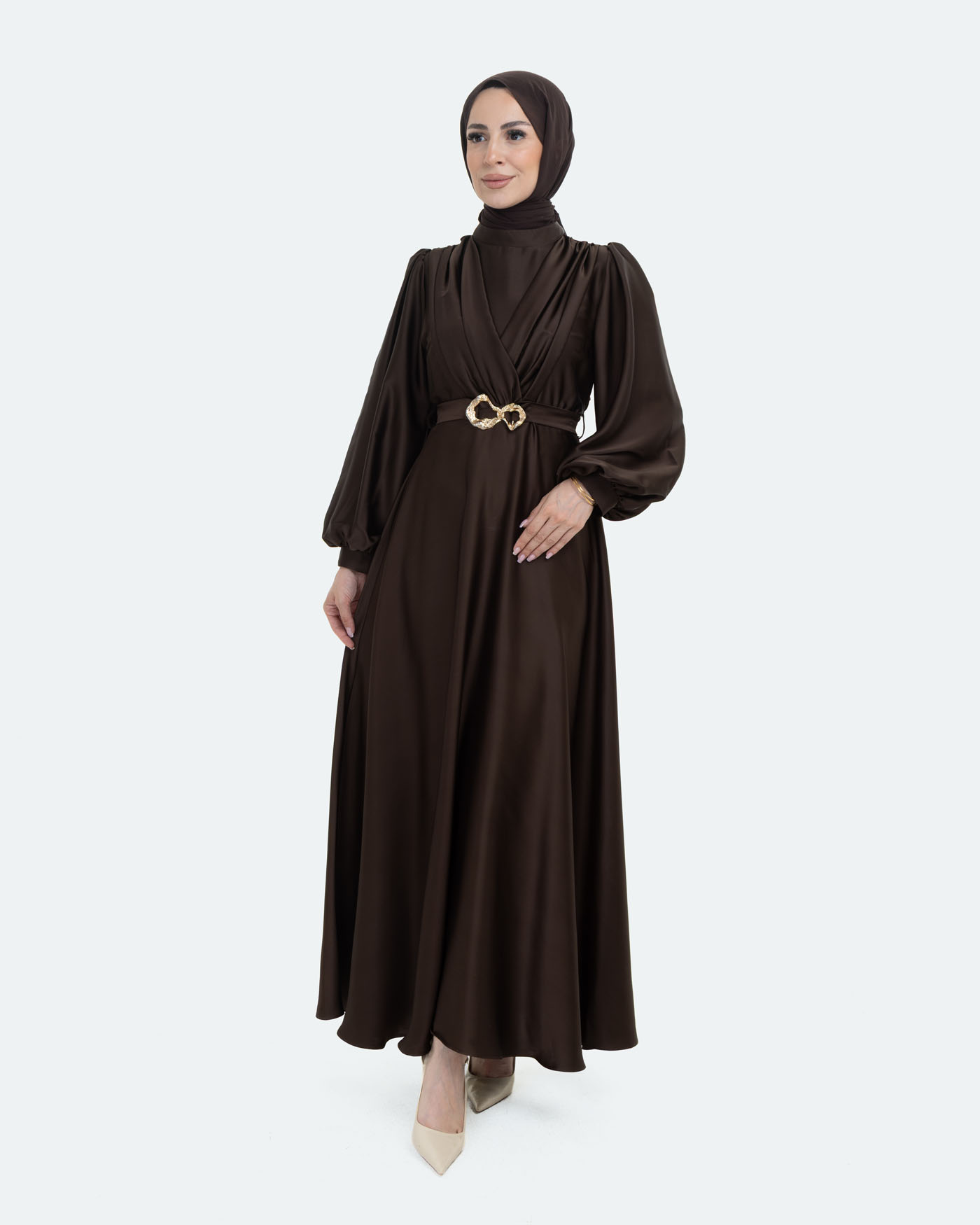 Party Dress - Brown