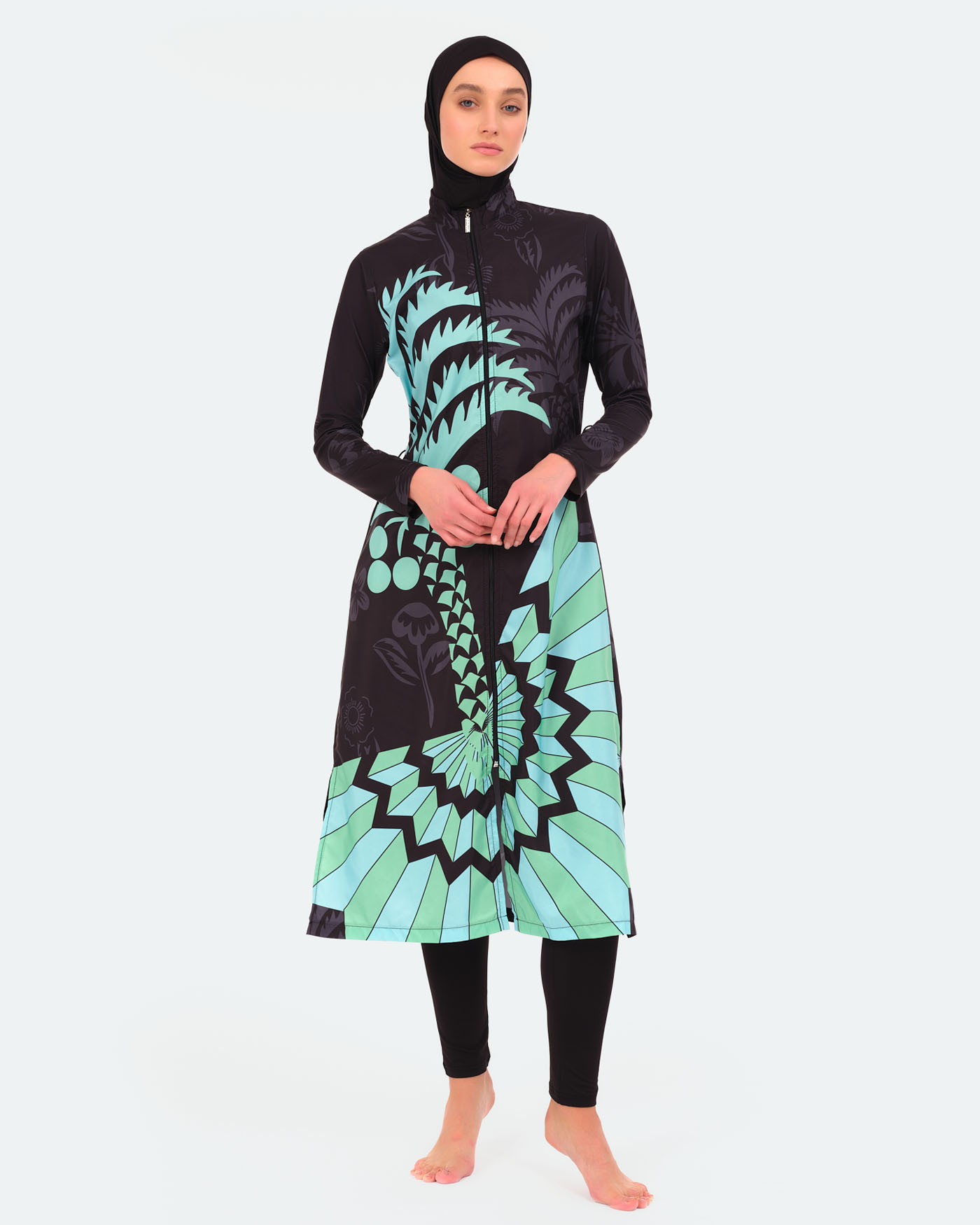 Muslim Swimsuit with hijab - Green