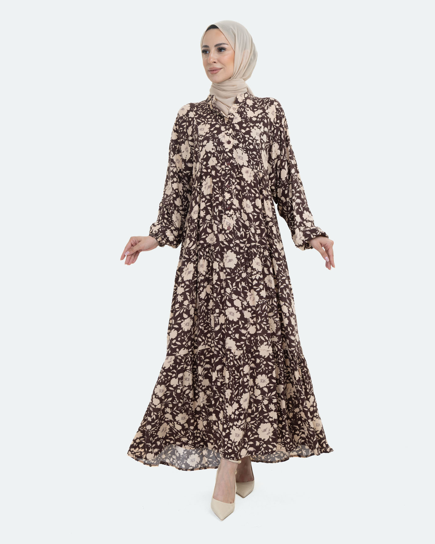 Maxi dress - Brown - 3