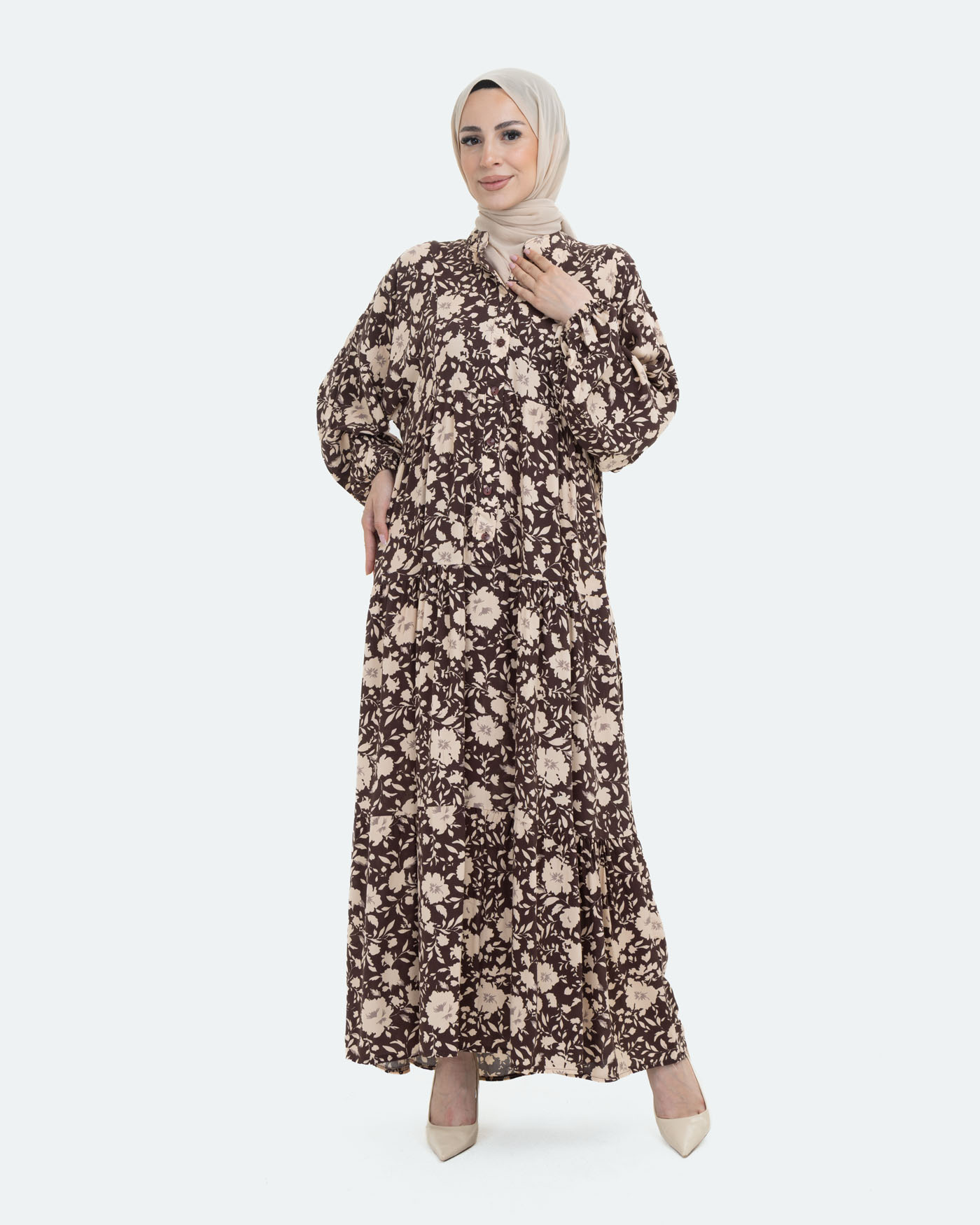 Maxi dress - Brown - 4