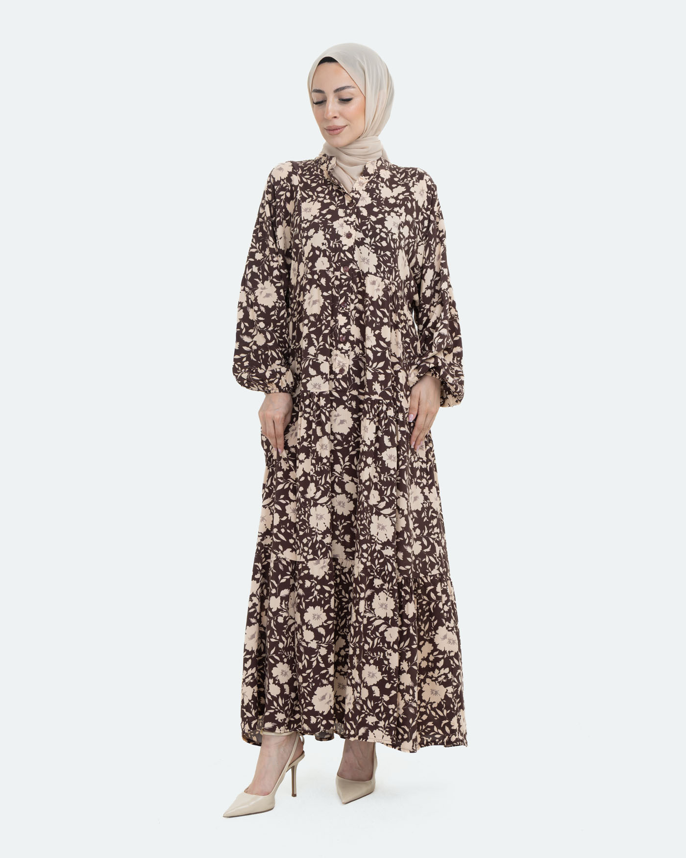 Maxi dress - Brown - 5