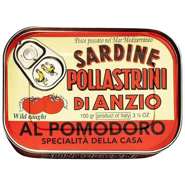 Pollastrini Sardiner i tomatsås, 100 g